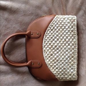 Talbots Purse-Leather and Straw Like New